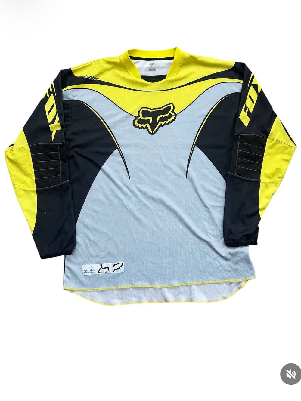 Fox Long Sleeve Motocross Jersey in Yellow, Black, and Light Gray
